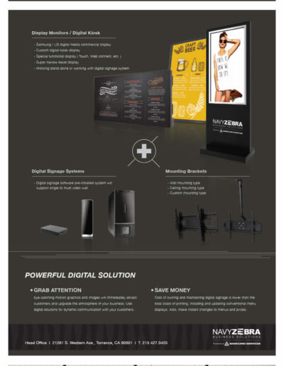 Navyzebra Digital Signage Print
